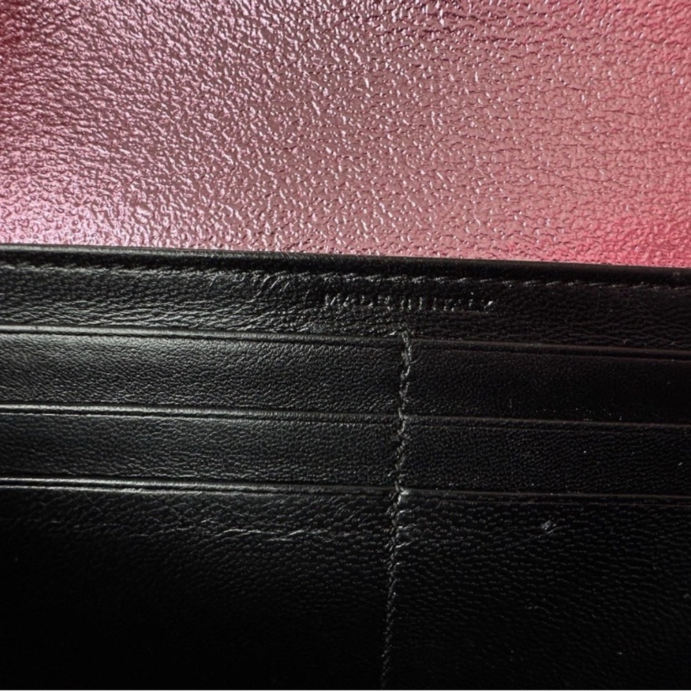 Authentic Shiny Matalic Pink YSL Yves Saint Laurent Wallet Genuine Leather - Picture 13 of 17
